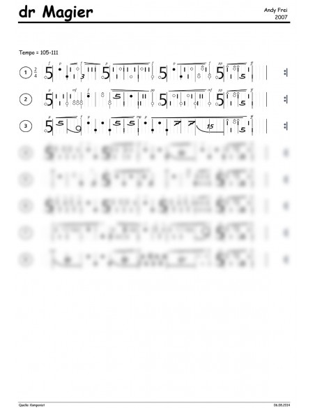 Magier, dr / 2 Trommelnoten-Hieroglyphen / Frei Andy