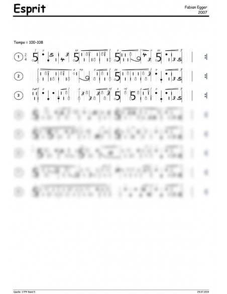 Esprit 2 Trommelnoten-Hieroglyphen / Egger Fabian