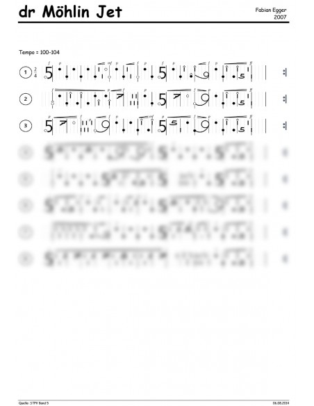 Möhlin Jet, dr / 2 Trommelnoten-Hieroglyphen / Egger Fabian