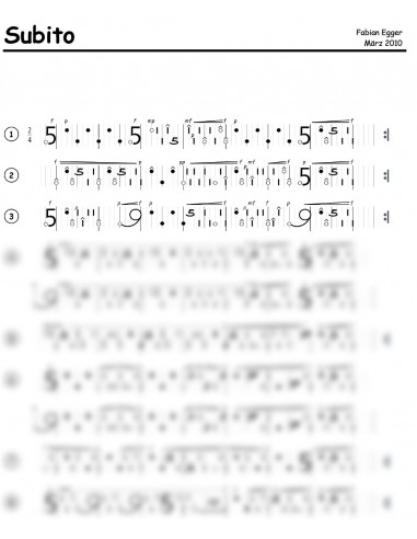 Subito 2 Trommelnoten-Hieroglyphen / Egger Fabian