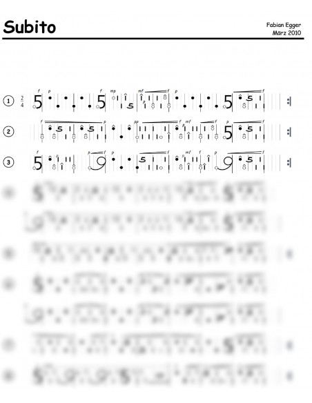Subito 2 Trommelnoten-Hieroglyphen / Egger Fabian