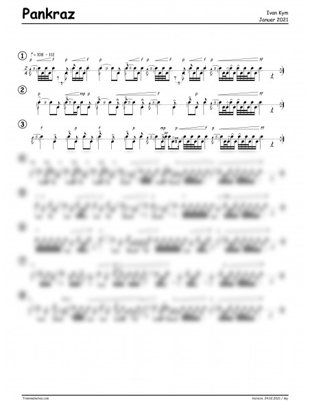 Pankraz 1 Trommelnoten / Kym Ivan