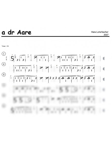 Aare, a dr / 2 Trommelnoten-Hieroglyphen / Luterbacher Hans