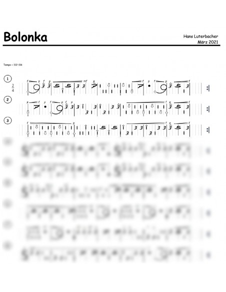 Bolonka 2 Trommelnoten-Hieroglyphen / Luterbacher Hans