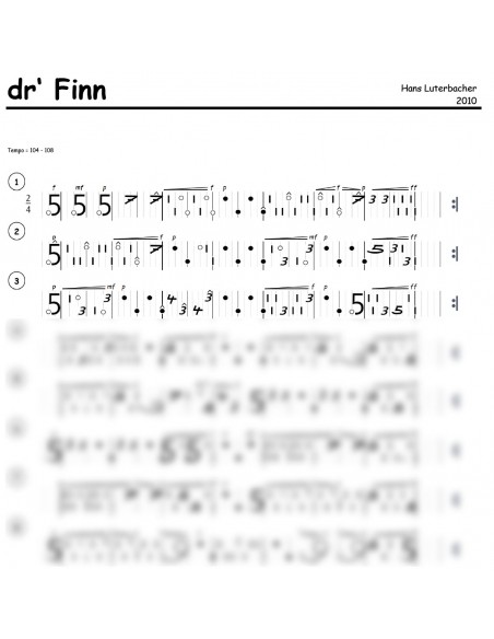 Finn, dr / 2 Trommelnoten-Hieroglyphen / Luterbacher Hans