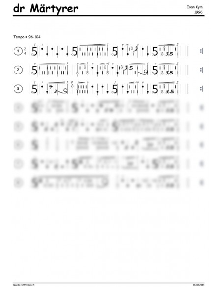 Märtyrer, dr / 2 Trommelnoten-Hieroglyphen / Kym Ivan