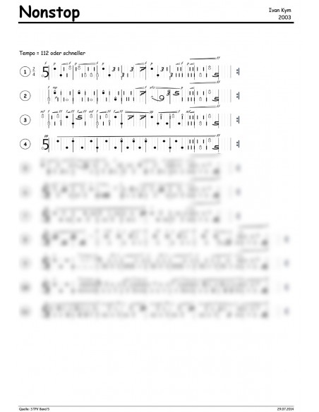 Nonstop 2 Trommelnoten-Hieroglyphen / Kym Ivan