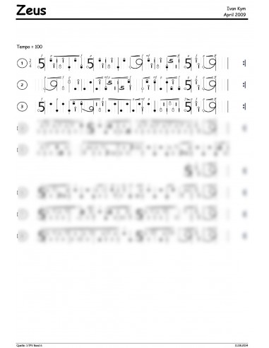 Zeus 2 Trommelnoten-Hieroglyphen / Kym Ivan