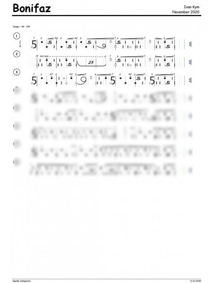 Bonifaz 2 Trommelnoten-Hieroglyphen / Kym Ivan