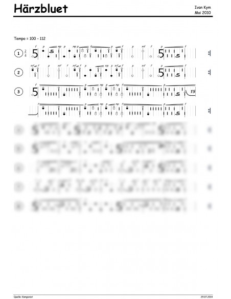 Härzbluet 2 Trommelnoten-Hieroglyphen / Kym Ivan
