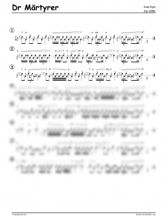 Märtyrer 1 Trommelnoten / Kym Ivan