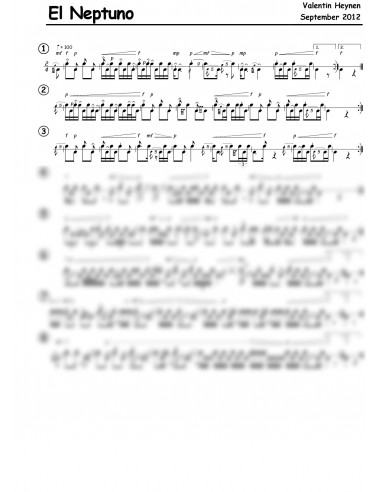Neptuno, el / 1 Trommelnoten / Heynen Valentin