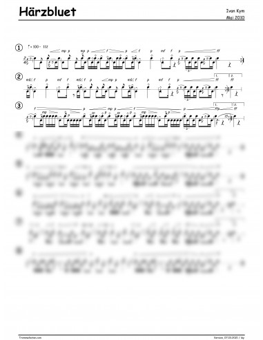 Härzbluet 1 Trommelnoten / Kym Ivan
