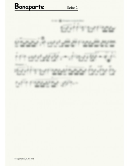 Bonaparte 2 Trommelnoten zu Pfeifermarsch / Kym Ivan