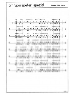 Sporepeter Spezial, dr / 2 Trommelnoten-Hieroglyphen / Meyer Désiré Felix
