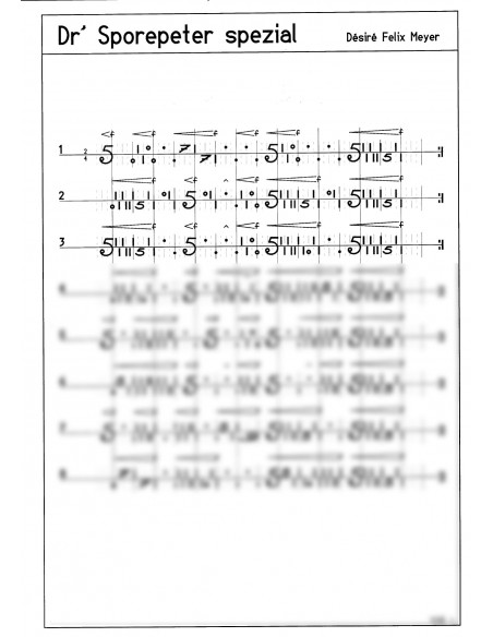 Sporepeter Spezial, dr / 2 Trommelnoten-Hieroglyphen / Meyer Désiré Felix