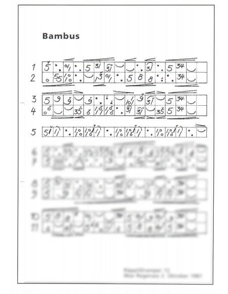 Bambus 2 Trommelnoten-Hieroglyphen / Regenass Max