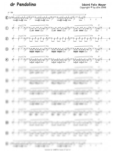 Pendolino, dr / 1 Trommelnoten / Meyer Désiré Felix