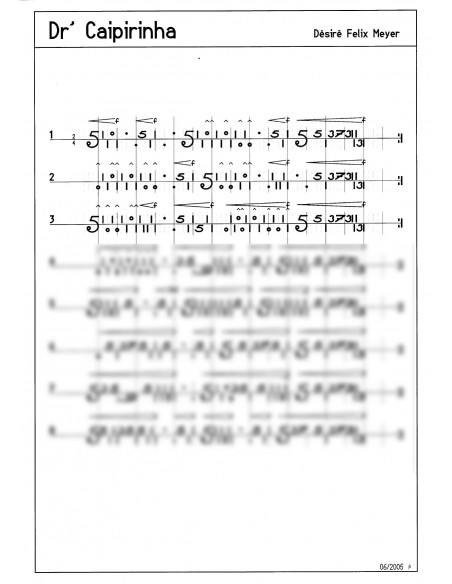 Caipirinha, dr / 2 Trommelnoten-Hieroglyphen / Meyer Désiré Felix