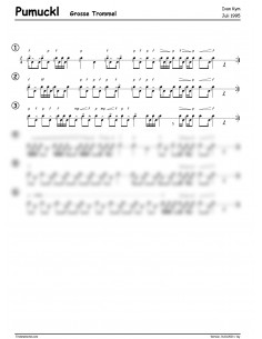 Pumuckl / 2 für Grosse Trommel / Trommelnoten / Kym Ivan