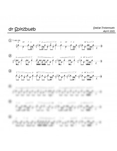Spitzbueb, dr / 2 Trommelnoten / Freiermuth Stefan