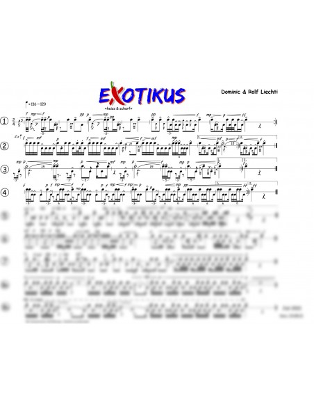 Exotikus 1 Trommelnoten / Liechti Rolf & Liechti Dominic