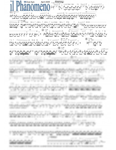 Phänomeno, Il / 1 Trommelnoten / Kym Ivan