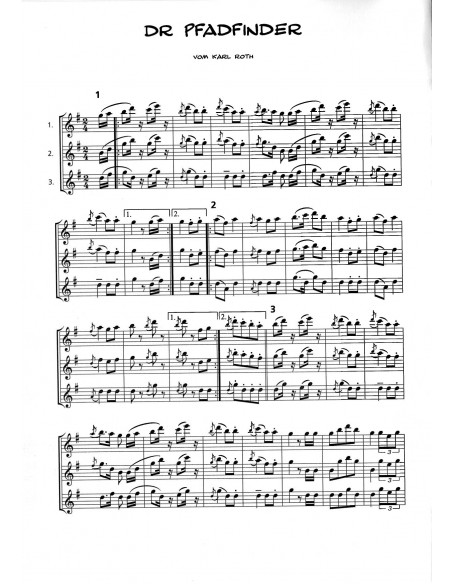 Pfadfinder, dr / Partitur / Trommel- und Pfeifernoten / Roth Karl & Ebel Urs