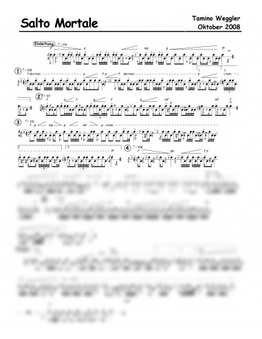Salto Mortale 1 Trommelnoten / Weggler Tamino