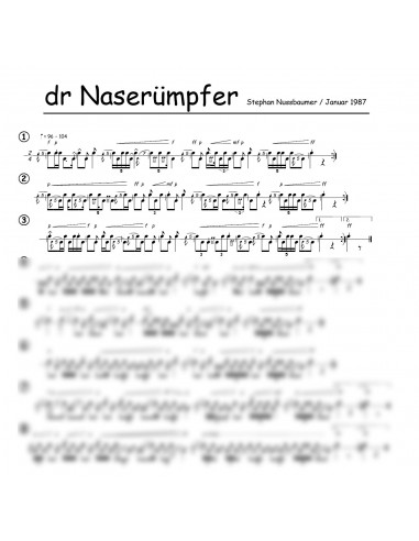 Naserümpfer, dr / 1 Trommelnoten / Nussbaumer Stephan