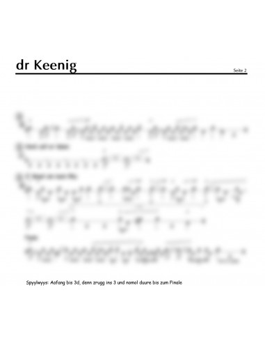Keenig, dr / 1 Trommelnoten zu Pfeifermarsch / Hersberger Patrick