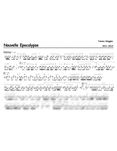 Nouvelle Epocalypse 1 Trommelnoten / Weggler Tamino