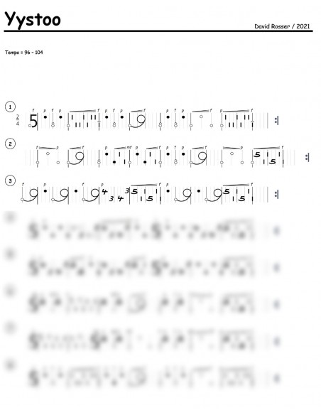 Yystoo 2 Trommelnoten-Hieroglyphen / Rosser David