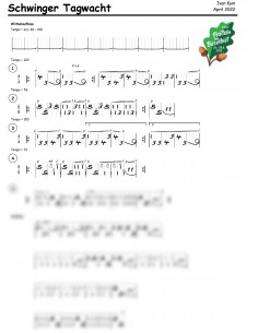 copy of Schwinger Tagwacht ESAF 2022 / 1 Trommelnoten / Kym Ivan