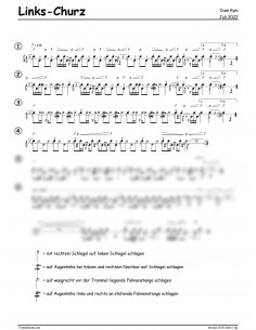 Links-Churz ESAF 2022 / 1 Trommelnoten KOSTENLOS / Kym Ivan