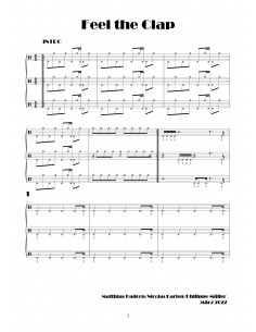 Feel the Clap / 1 Partitur / Bodypercussion / Müller Philippe / Hadorn Matthias / Karlen Nicolas