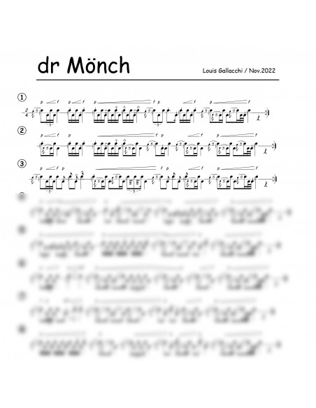 Mönch, dr / 1 Trommelnoten / Gallacchi Louis