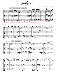 Laaferi / 1 Partitur / Trommel und Pfeifernoten / Obrist Andri 2