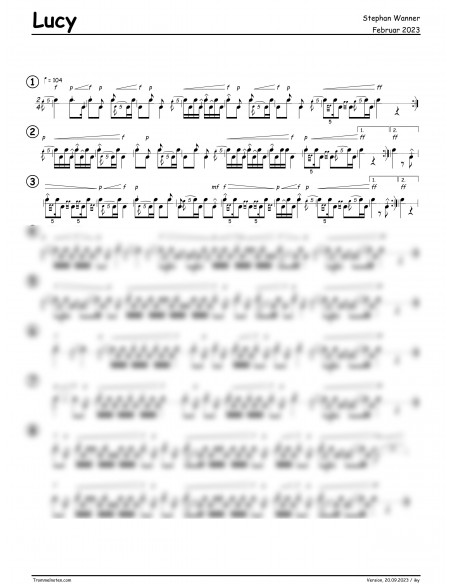 Lucy Trommelnoten-Set / Wanner Stephan