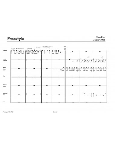 Freestyle / 1 Partitur inkl. Einzelstimmen / Kym Ivan