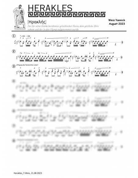 Herakles 1 Trommelnoten / Weis Yannick