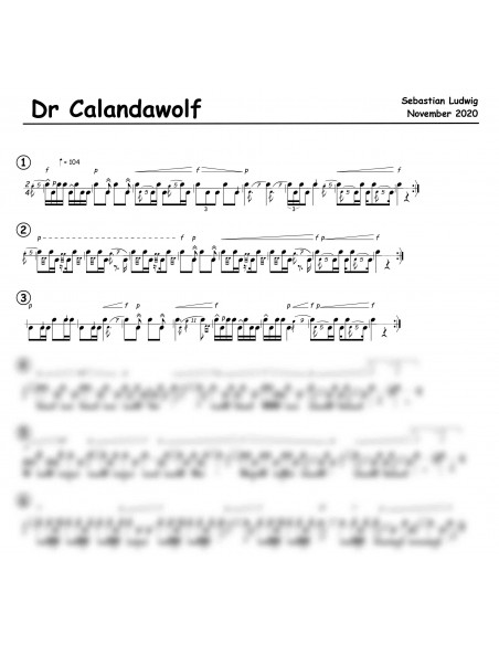 Calandawolf, dr / 1 Trommelnoten / Ludwig Sebastian