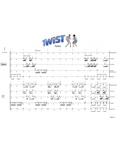 Twister 1 Partitur inkl. Trommelnoten / Liechti Rolf