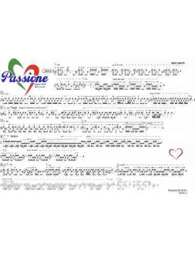 Passione 1 Trommelnoten / Liechti Rolf