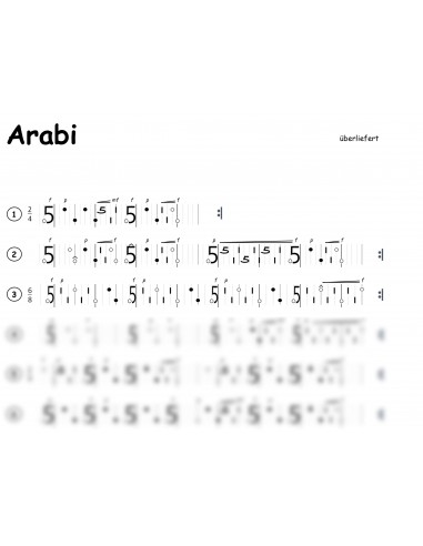 Arabi 2 Trommelnoten-Hieroglyphen / Überliefert