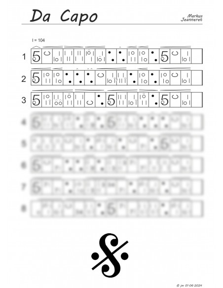 Da Capo 2 Trommelnoten-Hieroglyphen / Jeanneret Markus