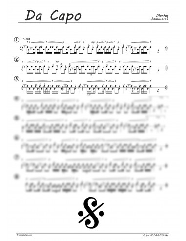 da Capo 1 Trommelnoten-Set / Jeanneret Markus