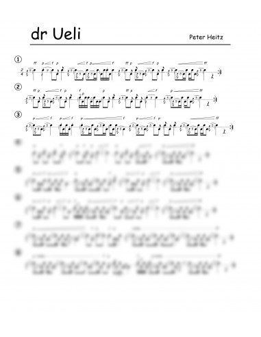 Ueli, dr / 1 Trommelnoten - Heitz Peter