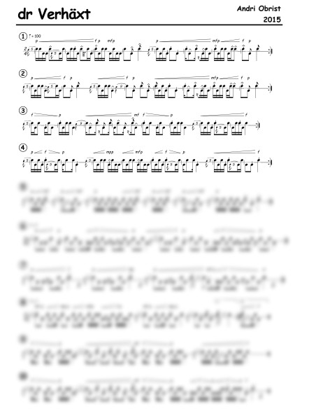 Verhäxt, dr / 1 Partitur / Heid Thomas / Obrist Andri