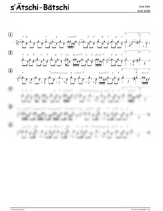 Ätschi-Bätschi, s / 1 Trommelnoten / Kym Ivan